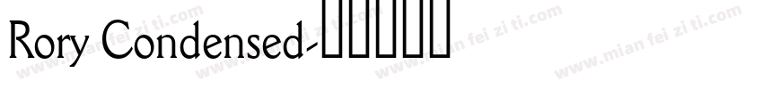 Rory Condensed字体转换
